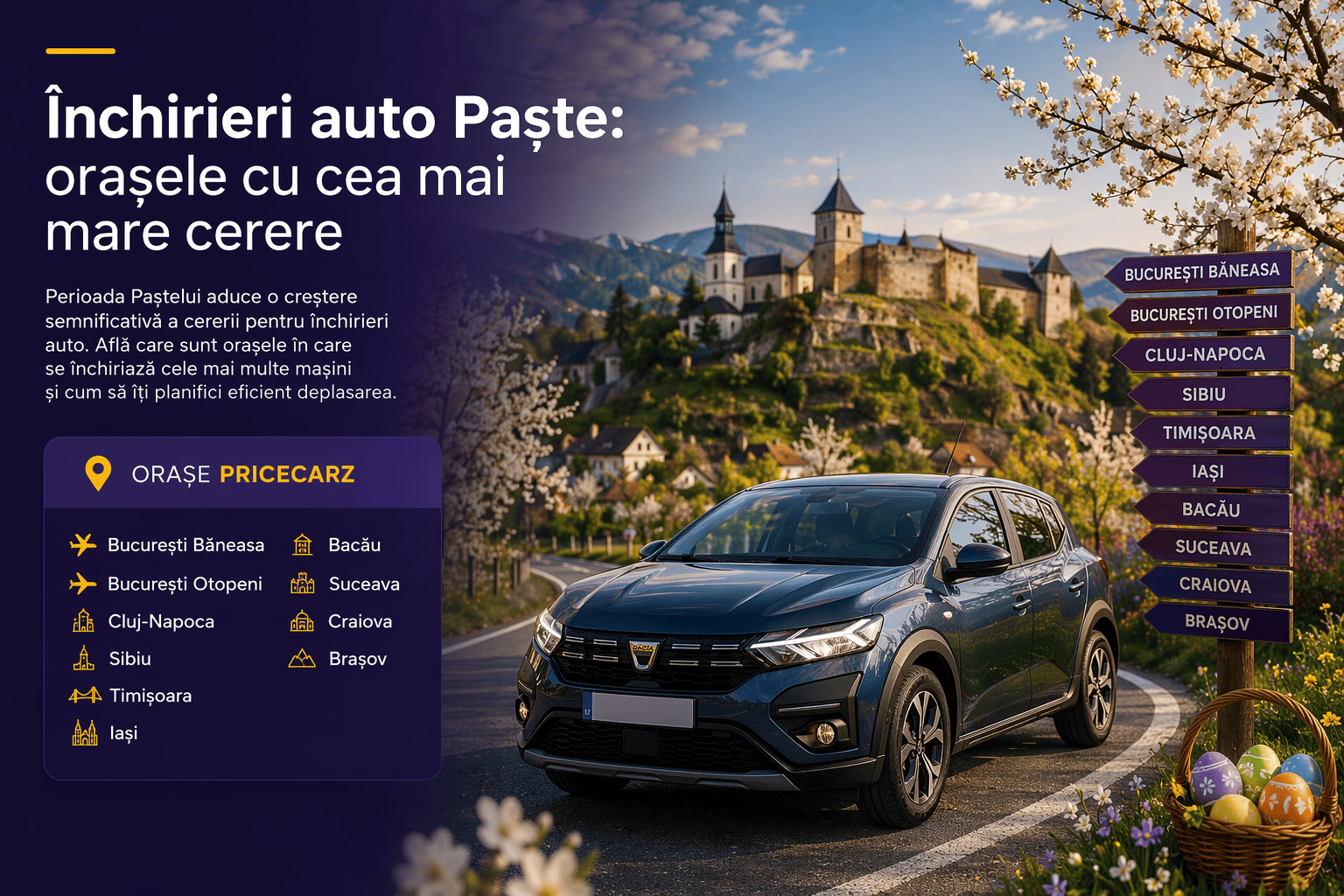 închirieri auto Paște
